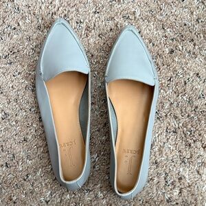 J. Crew Gray Flats with Rounded Toe and Minimalist Design